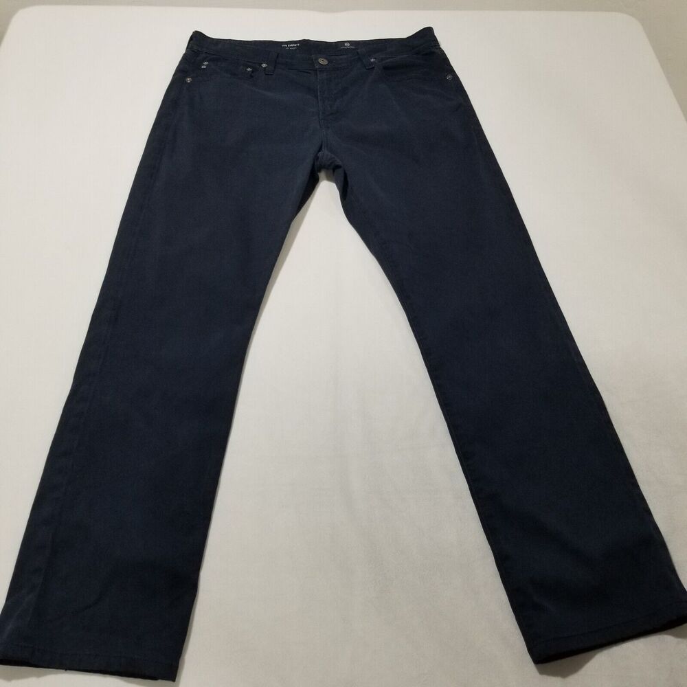 AG Adriano Goldschmied Mens Pants 34x32* The Everett Sueded Stretch Sateen SUD